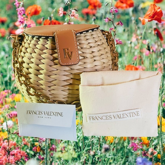 Designer Brand Frances Valentine Honeypot Wicker Basket Purse - Picture 7 of 9